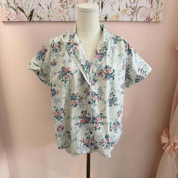 Tops - Vintage Floral Button Up Blouse – Made in USA